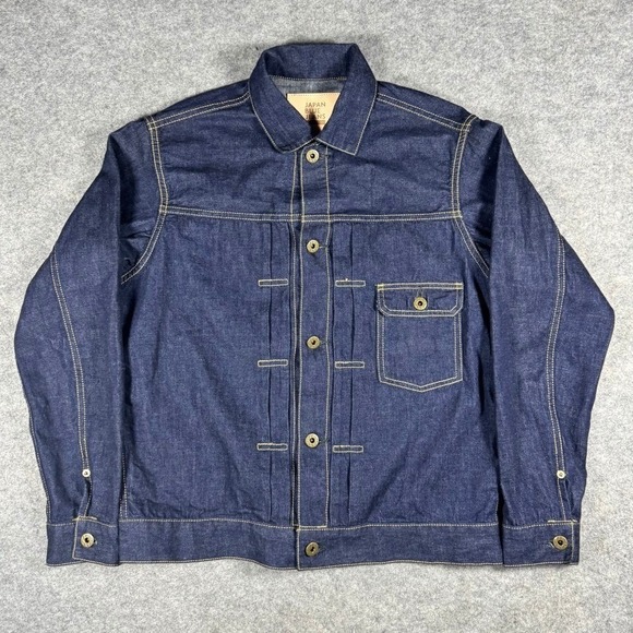 Japan Blue Jeans Other - Japan Blue Jeans Type 1 Selvedge Denim Jacket Indigo Made in Japan 38 Buckleback